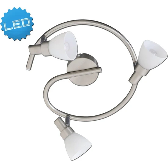 NÄVE Deckenleuchte, Silberfarben, Inkl. Leuchtmittel, Breite: 28 Cm 2 NÄVE Deckenleuchte, Silberfarben, Inkl. Leuchtmittel, Breite: 28 Cm – Bild 2