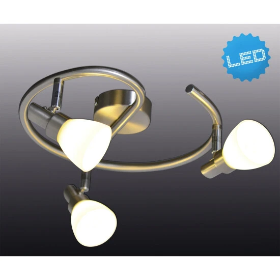 NÄVE Deckenleuchte, Silberfarben, Inkl. Leuchtmittel, Breite: 28 Cm 3 NÄVE Deckenleuchte, Silberfarben, Inkl. Leuchtmittel, Breite: 28 Cm – Bild 3