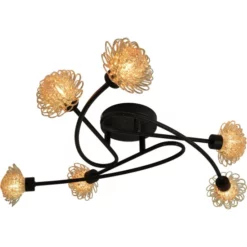 NÄVE Deckenleuchte, Braun, Inkl. Leuchtmittel, Breite: 60 Cm