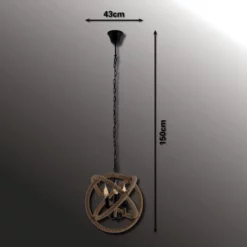 NÄVE Pendelleuchte, Metall, Beige/schwarz -Leuchten Verkaufsladen unnamed file 5819