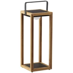 BEST Solarleuchte, Höhe: 53 Cm, Anthrazit, Teakholz