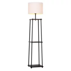 HOMCOM Stehleuchte, BxHxL: 34,5 X 150 X 34,5 Cm, Schwarz/weiß