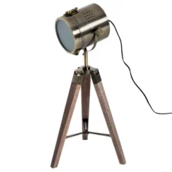 HOMCOM Tischlampe, Höhe: 65 Cm, Gestell Aus Kiefernholz