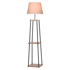 HOMCOM Stehleuchte, Höhe: 160 Cm, Gestell Aus Kiefernholz