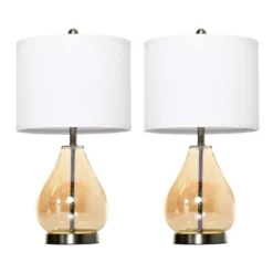 HOMCOM Tischlampe, Höhe: 56 Cm, Gestell Aus Stahl