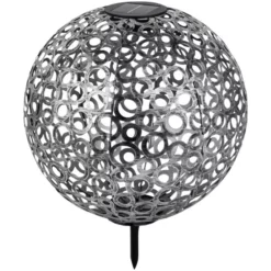 CASAYA Solarleuchte »Anna«, Mit Erdspieß, Silberfarben