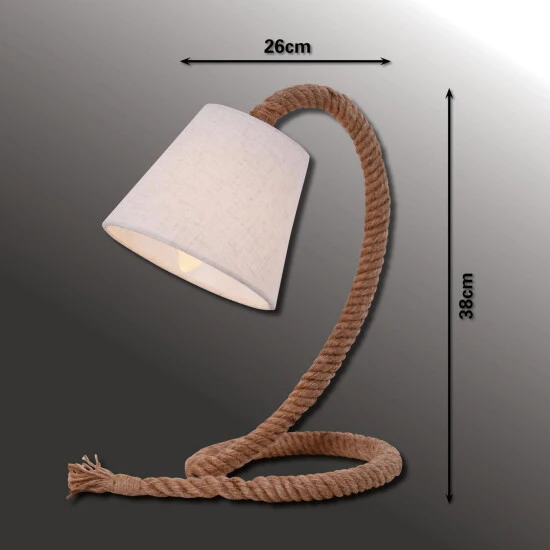 NÄVE Tischleuchte »Rope«, E14, Höhe: 38 Cm 2 NÄVE Tischleuchte »Rope«, E14, Höhe: 38 Cm – Bild 2