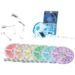 GLOBO LED-Streifen 300 Cm, Mehrfarbig/weiß, 330 Lm, Dimmbar