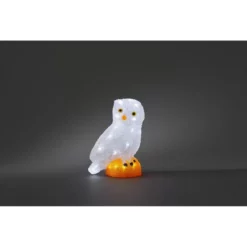 KONSTSMIDE Weihnachtsfigur, Eule, Höhe: 27,5 Cm, Netz, Weiss/orange -Leuchten Verkaufsladen unnamed file 6818