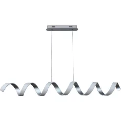 LUCE DESIGN LED-Pendelleuchte »Helix«, Weiss/silberfarben, Inkl. Leuchtmittel, Breite: 125 Cm