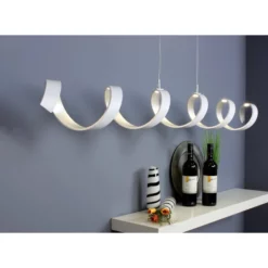 LUCE DESIGN LED-Pendelleuchte »Helix«, Weiss/silberfarben, Inkl. Leuchtmittel, Breite: 125 Cm -Leuchten Verkaufsladen unnamed file 7043