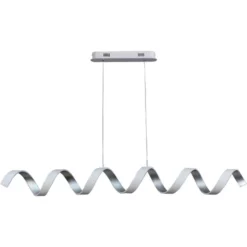 LUCE DESIGN LED-Pendelleuchte »Helix«, Weiss/silberfarben, Inkl. Leuchtmittel, Breite: 125 Cm -Leuchten Verkaufsladen unnamed file 7044
