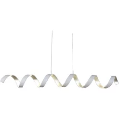 LUCE DESIGN LED-Pendelleuchte »Helix«, Weiss/silberfarben, Inkl. Leuchtmittel, Breite: 125 Cm -Leuchten Verkaufsladen unnamed file 7045
