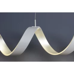 LUCE DESIGN LED-Pendelleuchte »Helix«, Weiss/silberfarben, Inkl. Leuchtmittel, Breite: 125 Cm -Leuchten Verkaufsladen unnamed file 7047