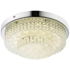 GLOBO Deckenleuchte »CAKE«, Chromfarben, Inkl. Leuchtmittel, Breite: 25 Cm