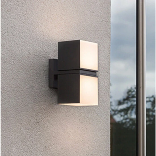 LUTEC LED-Außenwandleuchte »Cuba«, 23W, IP54, 1000LM, 3000K, Alu Anthrazit 2 LUTEC LED-Außenwandleuchte »Cuba«, 23W, IP54, 1000LM, 3000K, Alu Anthrazit – Bild 2