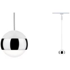 PAULMANN Pendelleuchte »URail«, BxHxL: 8,7 X 130 X 8,7cm, Weiß/chromfarben