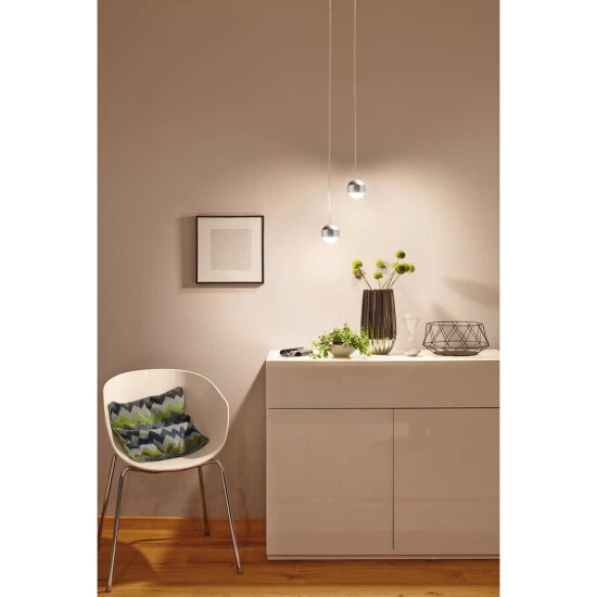 PAULMANN Pendelleuchte »URail«, BxHxL: 8,7 X 130 X 8,7cm, Weiß/chromfarben 3 PAULMANN Pendelleuchte »URail«, BxHxL: 8,7 X 130 X 8,7cm, Weiß/chromfarben – Bild 3