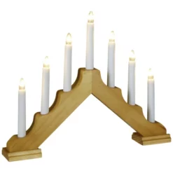 KONSTSMIDE Holzleuchter 7-flammig, Eichefarben, Innen