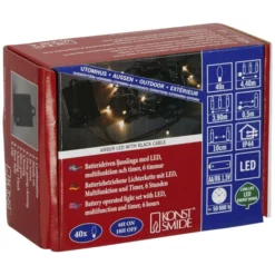 KONSTSMIDE Lichterkette, Bernsteinfarben, Batteriebetrieb, Kabellänge: 0,5 M, Inkl. Batterien -Leuchten Verkaufsladen unnamed file 7812