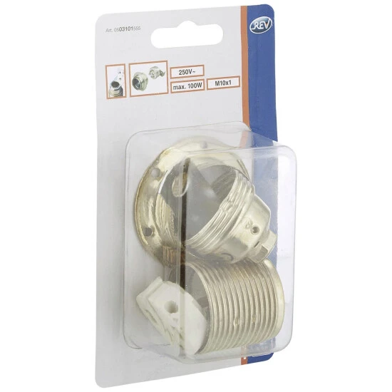 REV Fassung, Eisen, E27, Goldfarben 3 REV Fassung, Eisen, E27, Goldfarben – Bild 3