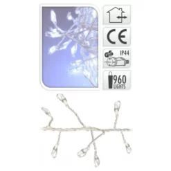 Lichterkette, 960 Lichter, Weiß