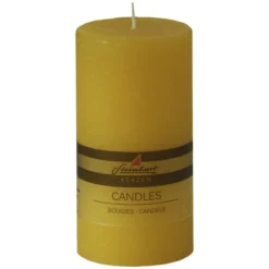 Steinhart Kerze »Raureif«, Gelb, Rustikal/einfarbig, 1 Stück