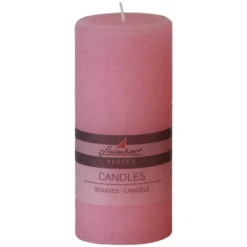 Steinhart Kerze »Raureif«, Rosa, Rustikal/einfarbig, 1 Stück