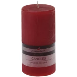 Steinhart Kerze »Raureif«, Rubinrot, Rustikal/einfarbig, 1 Stück