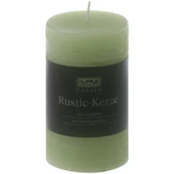 CASAYA Kerze »Raureif«, Grün, Rustikal/einfarbig, 1 Stück