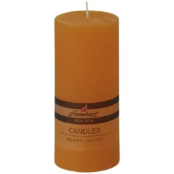 Steinhart Kerze »Raureif«, Orange, Rustikal/einfarbig, 1 Stück