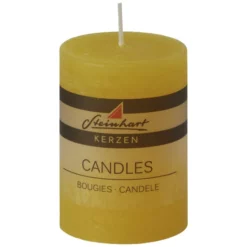 Steinhart Kerze »Raureif«, Gelb, Rustikal/einfarbig, 1 Stück