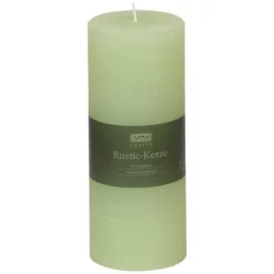 CASAYA Kerze »Raureif«, Grün, Rustikal/einfarbig, 1 Stück