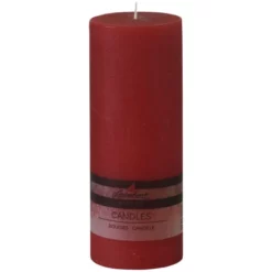 Steinhart Kerze »Raureif«, Rubinrot, Rustikal/einfarbig, 1 Stück