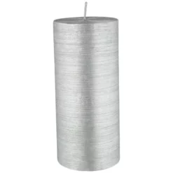 Steinhart Kerze »Glory«, Silberfarben, Metallic Hochglanz, 1 Stück