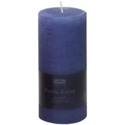 CASAYA Kerze »Raureif«, Bluejeans, Rustikal/einfarbig, 1 Stück