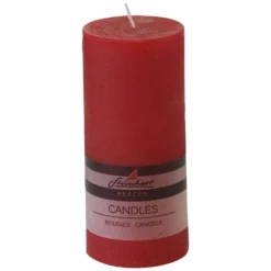 Steinhart Kerze »Raureif«, Rubinrot, Rustikal/einfarbig, 1 Stück
