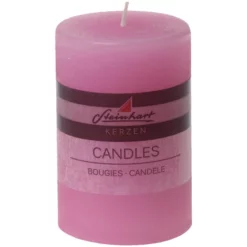 Steinhart Kerze »Raureif«, Rosa, Rustikal/einfarbig, 1 Stück