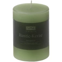 CASAYA Kerze »Raureif«, Grün, Rustikal/einfarbig, 1 Stück