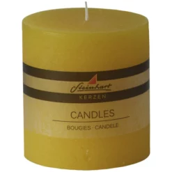 Steinhart Kerze »Raureif«, Gelb, Rustikal/einfarbig, 1 Stück