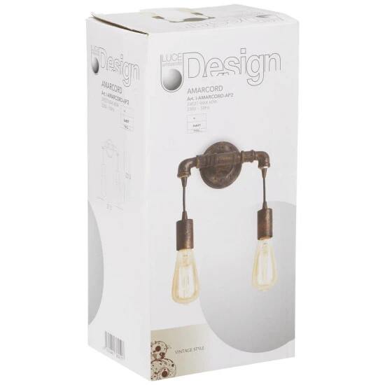 LUCE DESIGN Wandleuchte »AMARCORD«, E27, Dimmbar, Ohne Leuchtmittel 2 LUCE DESIGN Wandleuchte »AMARCORD«, E27, Dimmbar, Ohne Leuchtmittel – Bild 2