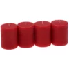 CASAYA Stumpenkerze, Rubinrot, Raureif, 4 Stück -Leuchten Verkaufsladen unnamed file 8989