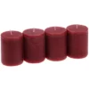 CASAYA Stumpenkerze, Altrot, Raureif, 4 Stück -Leuchten Verkaufsladen unnamed file 8991