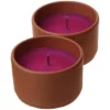 Steinhart Outdoor-Kerze, Pink, Terracotta, 2 Stück Stück
