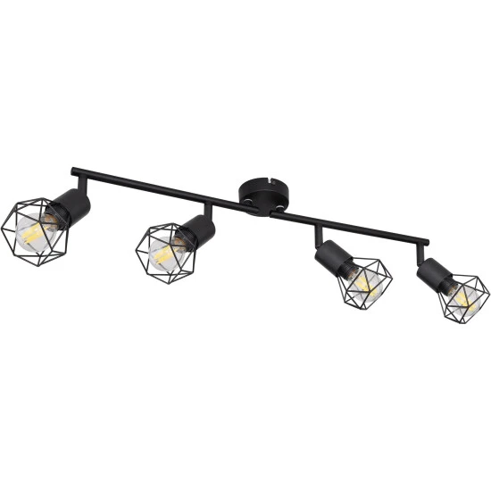 GLOBO Strahler »XARA«, 4-flammig, Metall, Schwarz 1 GLOBO Strahler »XARA«, 4-flammig, Metall, Schwarz