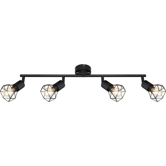 GLOBO Strahler »XARA«, 4-flammig, Metall, Schwarz 4 GLOBO Strahler »XARA«, 4-flammig, Metall, Schwarz – Bild 4