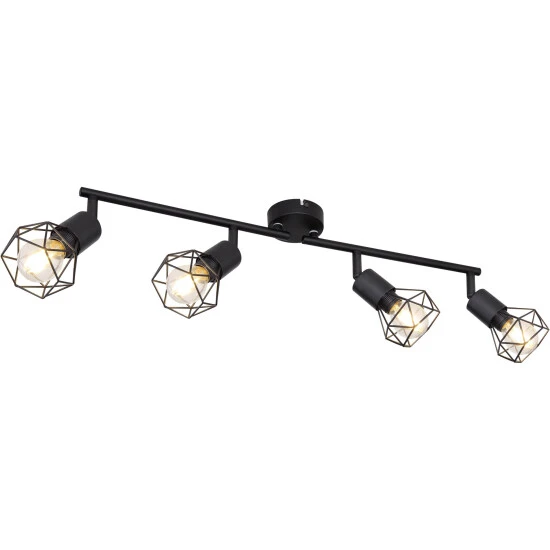 GLOBO Strahler »XARA«, 4-flammig, Metall, Schwarz 6 GLOBO Strahler »XARA«, 4-flammig, Metall, Schwarz – Bild 6