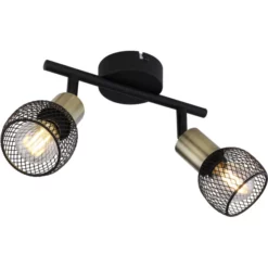 GLOBO Strahler »FIASTRA«, 2-flammig, Metall, Mattschwarz -Leuchten Verkaufsladen unnamed file 9197