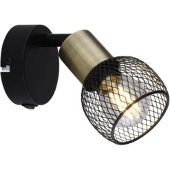 GLOBO Strahler »FIASTRA«, 1-flammig, Metall, Mattschwarz -Leuchten Verkaufsladen unnamed file 9202