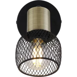 GLOBO Strahler »FIASTRA«, 1-flammig, Metall, Mattschwarz -Leuchten Verkaufsladen unnamed file 9203